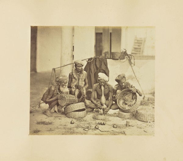 Snake Charmers; Willoughby Wallace Hooper, English, 1837 - 1912, India, Asia; 1873; Albumen silver print