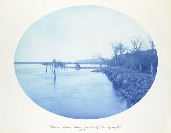 Channel Behind Island 34 Closed by Mississippi Logging Company; Henry P. Bosse, American, 1844 - 1903, 1889; Cyanotype