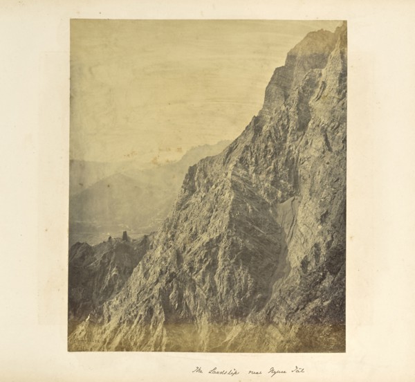 Nynee Tal; The Landslip; Samuel Bourne, English, 1834 - 1912, Naini TÄl, Uttarakhand, India, Asia; about 1868; Albumen silver
