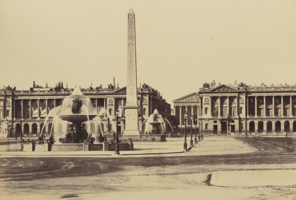 Place de la Concorde, No. 45, Édouard Baldus, French, born Germany, 1813 - 1889, Paris, France; 1860s; Albumen silver print