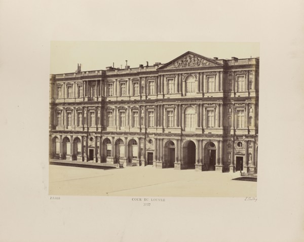 Cour du Louvre, No. 17, Édouard Baldus, French, born Germany, 1813 - 1889, Paris, France; 1860s; Albumen silver print