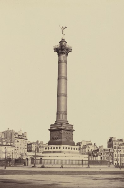 Colonne de Juillet, No. 32, Édouard Baldus, French, born Germany, 1813 - 1889, Paris, France; 1860s; Albumen silver print