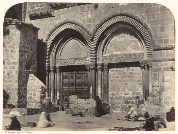 Entrance to the Church of the Holy Sepulchre; Sgt. James M. McDonald, English, 1822 - 1885, Israel; negative 1864; print 1865