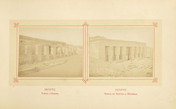 Temple d'Abydos; Félix Bonfils, French, 1831 - 1885, Alais, France; about 1878; Albumen silver print