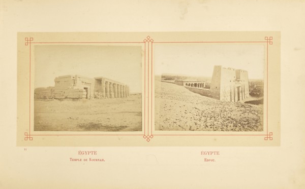 Temple de Kournah; Félix Bonfils, French, 1831 - 1885, Alais, France; about 1878; Albumen silver print
