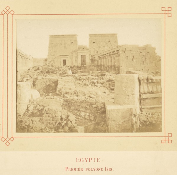 Premier pylone Isis; Félix Bonfils, French, 1831 - 1885, Alais, France; about 1878; Albumen silver print