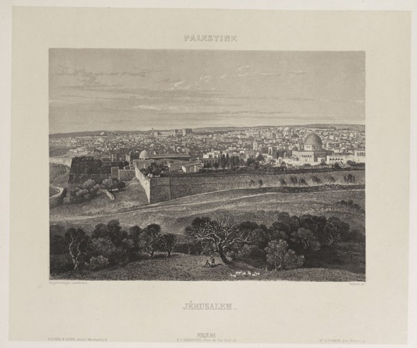 Palestine. Jérusalem; Nöel-Marie-Paymal Lerebours, French, 1807 - 1873, Attributed to Frédéric Goupil-Fesquet, French, 1817