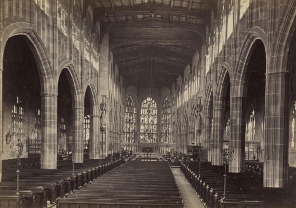 Coventry, interior of St. Michael's, looking east; Francis Bedford, English, 1815,1816 - 1894, Chester, England; about 1860