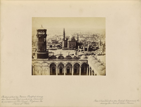 Cairo, Egypt, View from the Mosk of Mohammed Ali, Showing the Mosk of Sultan Hassan; Francis Bedford, English, 1815,1816 - 1894