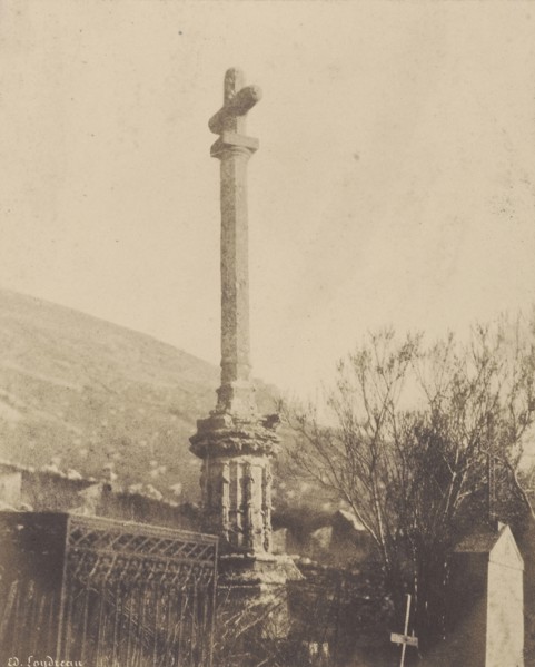 Cross on a Pillar; Édouard Loydreau, French, 1820 - 1905, Louis Désiré Blanquart-Evrard, French, 1802 - 1872, Lille, France