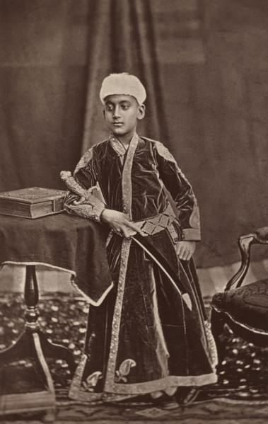 The Nizam of Hyderabad; Bourne & Shepherd, English, founded 1863, London, England; 1877; Woodburytype; 19 x 12 cm