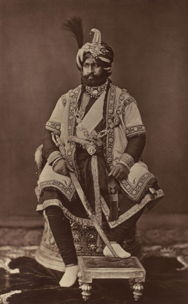 H.H. The Maharaja of Jammu and Kashmir, G.C.S.I; Bourne & Shepherd, English, founded 1863, London, England; 1877; Woodburytype