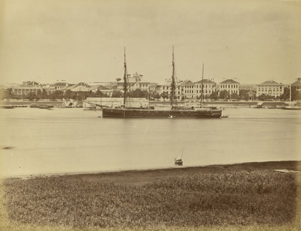 Facing the Bund, Shanghai; Unknown maker; Shanghai, China; 1870 - 1880; Albumen silver print