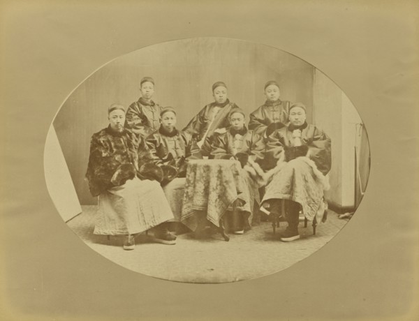 Natives, winter costume, Shanghai; Attributed to William Saunders, English, 1832 - 1892, Shanghai, China; 1870 - 1875; Albumen