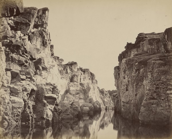 The Marble Rocks, Jubbulpore; Jubbulpore, India; about 1863 - 1874; Albumen silver print