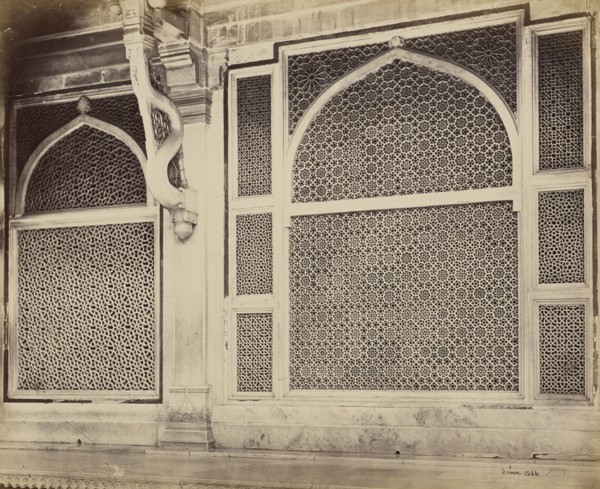 Marble Screen from Tomb of Sheik Selim Chisti; Samuel Bourne, English, 1834 - 1912, Fatehpur Sikri, India; 1866; Albumen silver