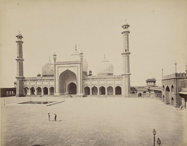 The Jumma Musjid, Delhi; Samuel Bourne, English, 1834 - 1912, Delhi, India; about 1866; Albumen silver print