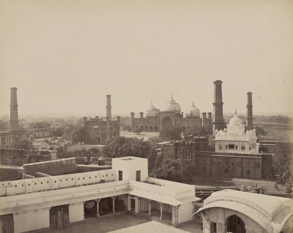 Palace in the Fort at Lahore, Punjab; Samuel Bourne, English, 1834 - 1912, Lahore, Pakistan; about 1864; Albumen silver print