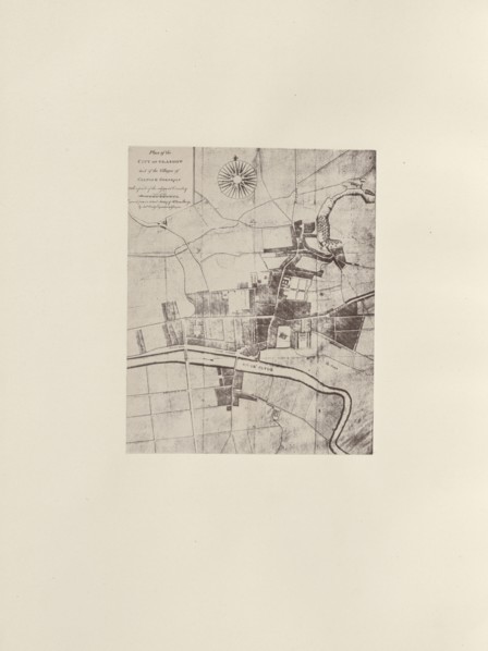 Map of Glasgow in 1776; Thomas Annan, Scottish,1829 - 1887, Glasgow, Scotland; 1878; Carbon print; 13.5 × 10.9 cm