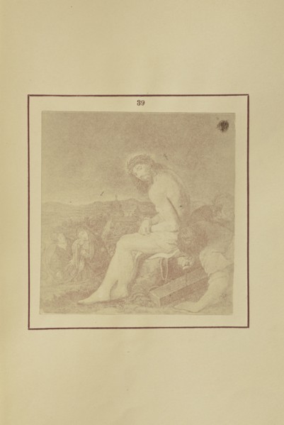 Our Lord at Calvary; Nikolaas Henneman, British, 1813 - 1893, London, England; 1847; Salted paper print; 7 × 6.7 cm