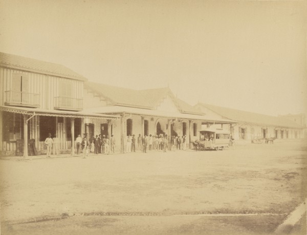 Mexico. Station of Vera-Cruz, Mexican Railroad; Abel Briquet, French, 1833 - ?, Veracruz, Mexico; 1860s - 1880s; Albumen silver