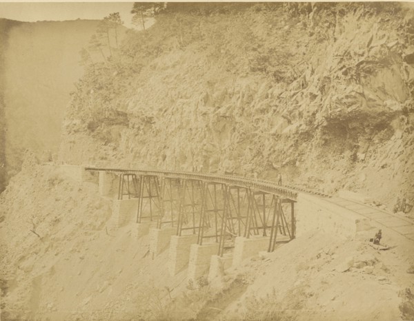 Mexico. Viaduct in the Infernal Ravine, Mexican Railroad; Abel Briquet, French, 1833 - ?, Mexico; 1860s - 1880s; Albumen silver