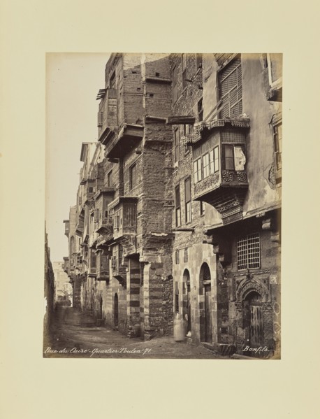 Rue du Caire - Quartier Toulon; Félix Bonfils, French, 1831 - 1885, 1870s; Albumen silver print