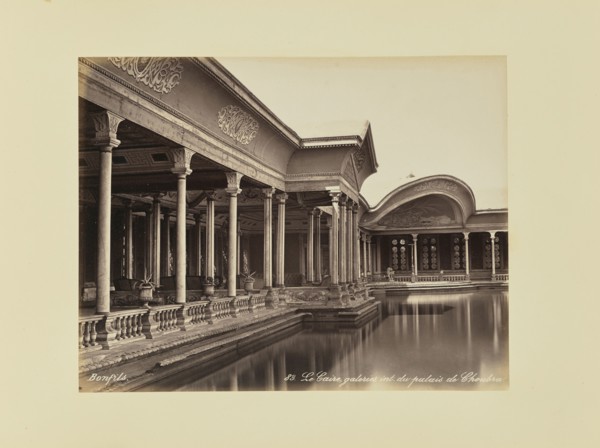 Le Caire, galeries int. du palais de Choubra; Félix Bonfils, French, 1831 - 1885, 1870s; Albumen silver print
