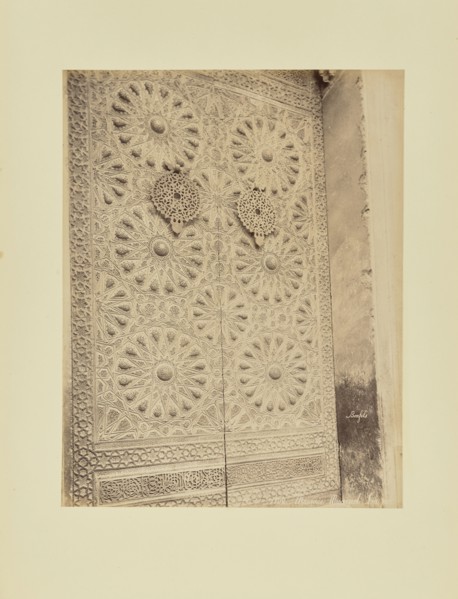 Mosquée Moayed - La porte; Félix Bonfils, French, 1831 - 1885, 1870s; Albumen silver print