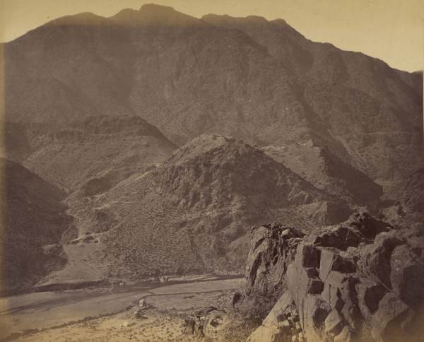 Desert mountains; John Burke, British, active 1860s - 1870s, Afghanistan; 1878 - 1879; Albumen silver print