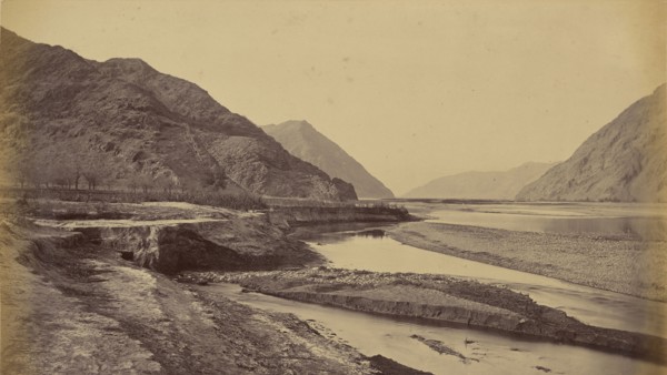 River scene; John Burke, British, active 1860s - 1870s, Afghanistan; 1878 - 1879; Albumen silver print