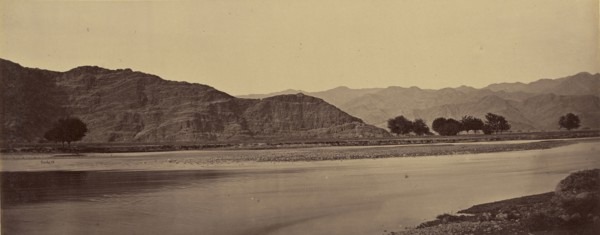 River scene; John Burke, British, active 1860s - 1870s, Afghanistan; 1878 - 1879; Albumen silver print