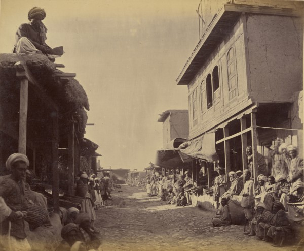 Jellalabad, the main street shewing sic covered Bazaar; John Burke, British, active 1860s - 1870s, Jalalabad, Afghanistan; 1879