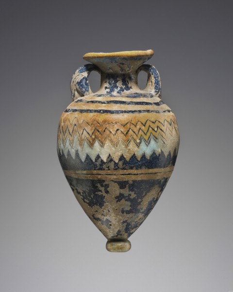 Amphoriskos; Eastern Mediterranean; 6th - 4th century B.C; Glass; 8 cm, 3 1,8 in