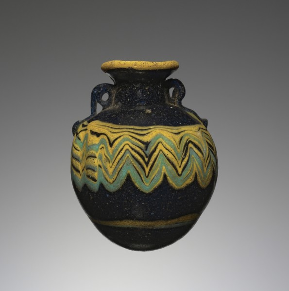 Aryballos; Eastern Mediterranean; 6th - 4th century B.C; Glass; 6 cm, 2 3,8 in