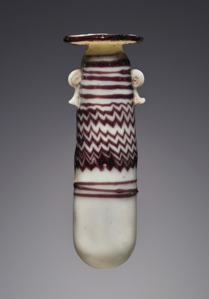 Alabastron; Eastern Mediterranean; 6th - 4th century B.C; Glass; 10.3 cm, 4 1,16 in