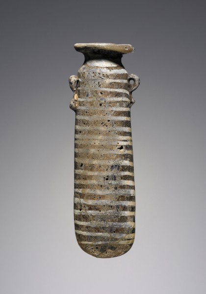 Alabastron; Eastern Mediterranean; 6th - 4th century B.C; Glass; 9.8 cm, 3 7,8 in