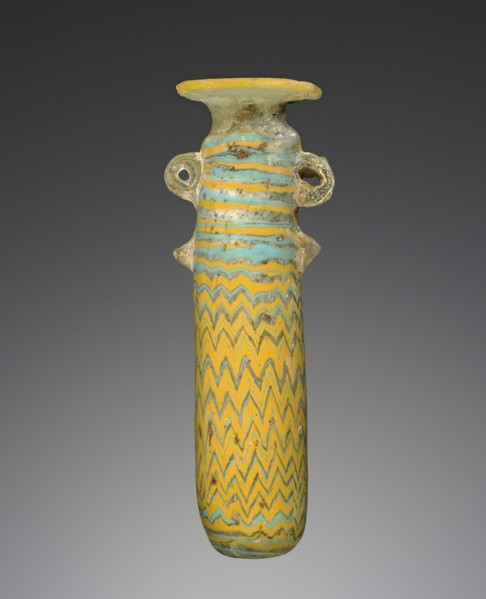 Alabastron; Eastern Mediterranean; 6th - 4th century B.C; Glass; 10.4 cm, 4 1,8 in
