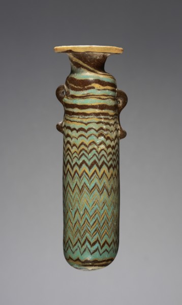 Alabastron; Eastern Mediterranean; 6th - 4th century B.C; Glass; 10 cm, 3 15,16 in