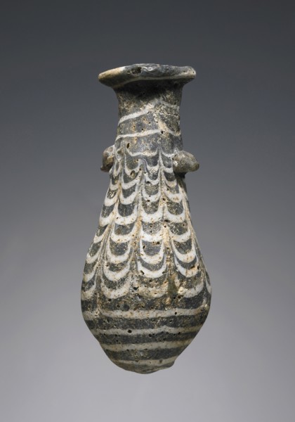 Alabastron; Eastern Mediterranean; 2nd - 1st century B.C; Glass; 7.9 cm, 3 1,8 in