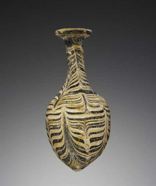 Alabastron; Eastern Mediterranean; 2nd - 1st century B.C; Glass; 10 cm, 3 15,16 in