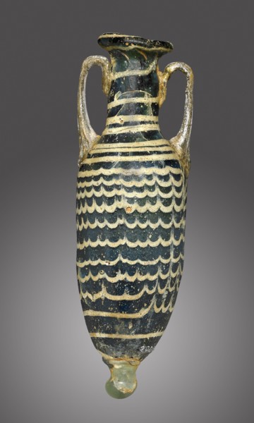 Amphoriskos; Eastern Mediterranean; 2nd - 1st century B.C; Glass; 14.6 cm, 5 3,4 in