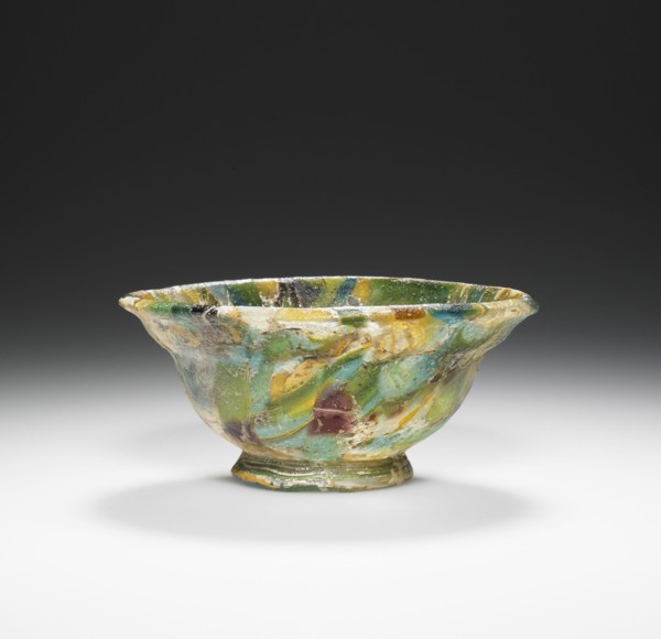Mosaic Bowl; Eastern Mediterranean; end of 1st century B.C. - 1st century A.D; Glass; 4 x 9.4 cm, 1 9,16 x 3 11,16 in