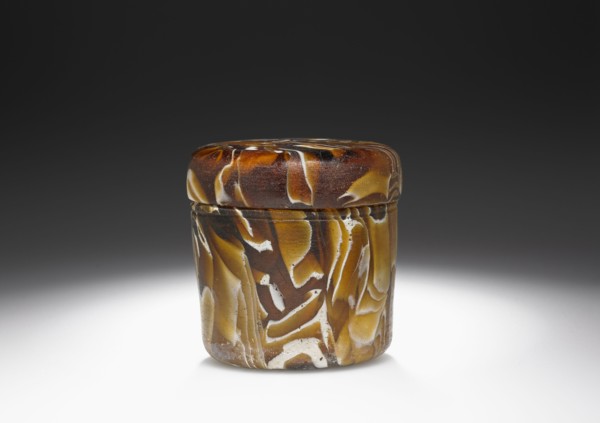 Lidded Pyxis; perhaps Italy; 1st century; Glass; 5.1 × 5.7 cm, 2 × 2 1,4 in