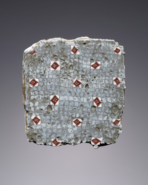 Floral Plaque Fragment; Eastern Mediterranean; end of 1st century B.C. - 1st century A.D; Glass; 4 cm, 1 9,16 in