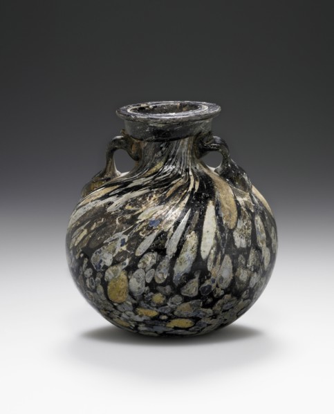 Aryballos; Roman Empire; 1st century; Glass; 7 cm, 2 3,4 in