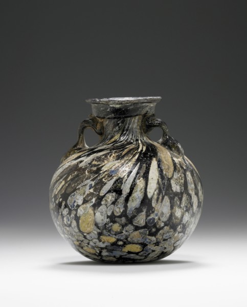 Aryballos; Roman Empire; 1st century; Glass; 7 cm, 2 3,4 in