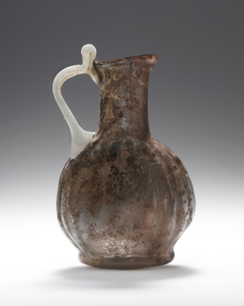 Oinochoe; Eastern Mediterranean; 1st - 2nd century; Glass; 7.8 cm, 3 1,16 in