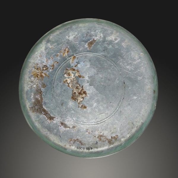 Plate; Eastern Mediterranean; 2nd - 3rd century; Glass; 1.7 x 14.7 cm, 11,16 x 5 13,16 in
