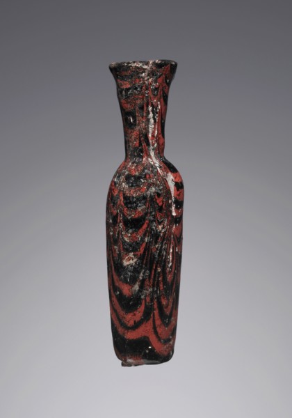 Flask; Eastern Mediterranean; 9th - 11th century; Glass; 9.3 x 2.5 cm, 3 11,16 x 1 in